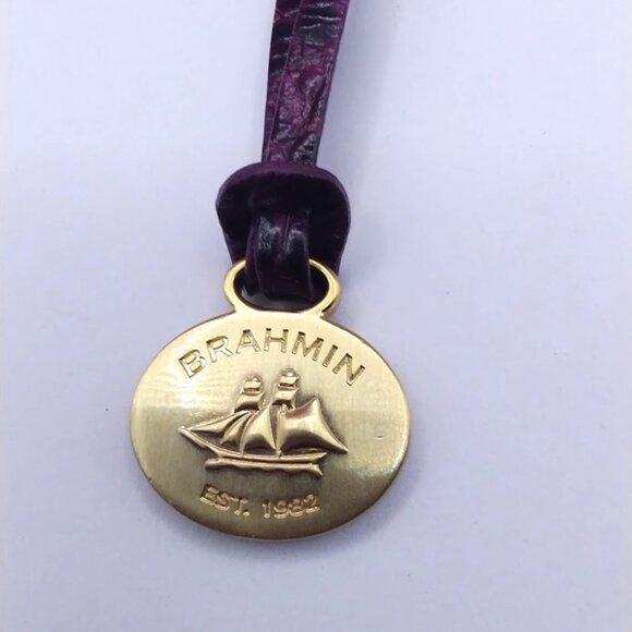 Set of 5 Brahmin Medallions Croc Embossed Leather Hang Tag  FOB - FIRM PRICE - Picture 7 of 8